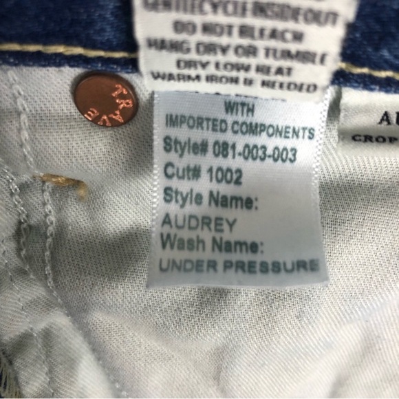 TRAVE Audrey Cropped Wide-Leg Jeans Size 27 - Picture 16 of 16